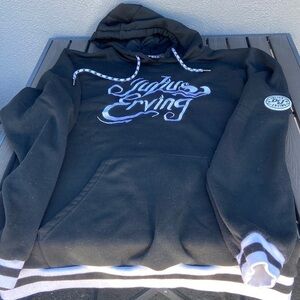 Dr j black & white hoodie Julius Erving